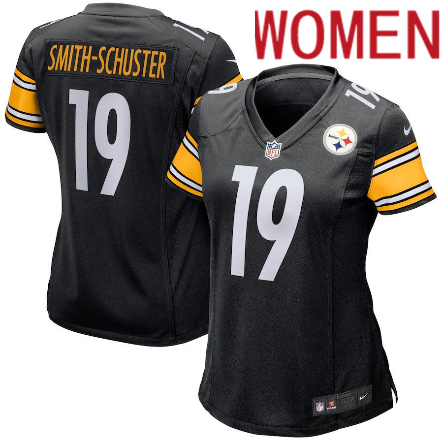 Women Pittsburgh Steelers #19 JuJu Smith-Schuster Nike Black Game Player NFL Jersey